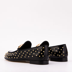 The Jupiter  Shoe Black Spike Leather  Bit Dress Loafer Limited Edition  Shoe Fine Craftsmanship