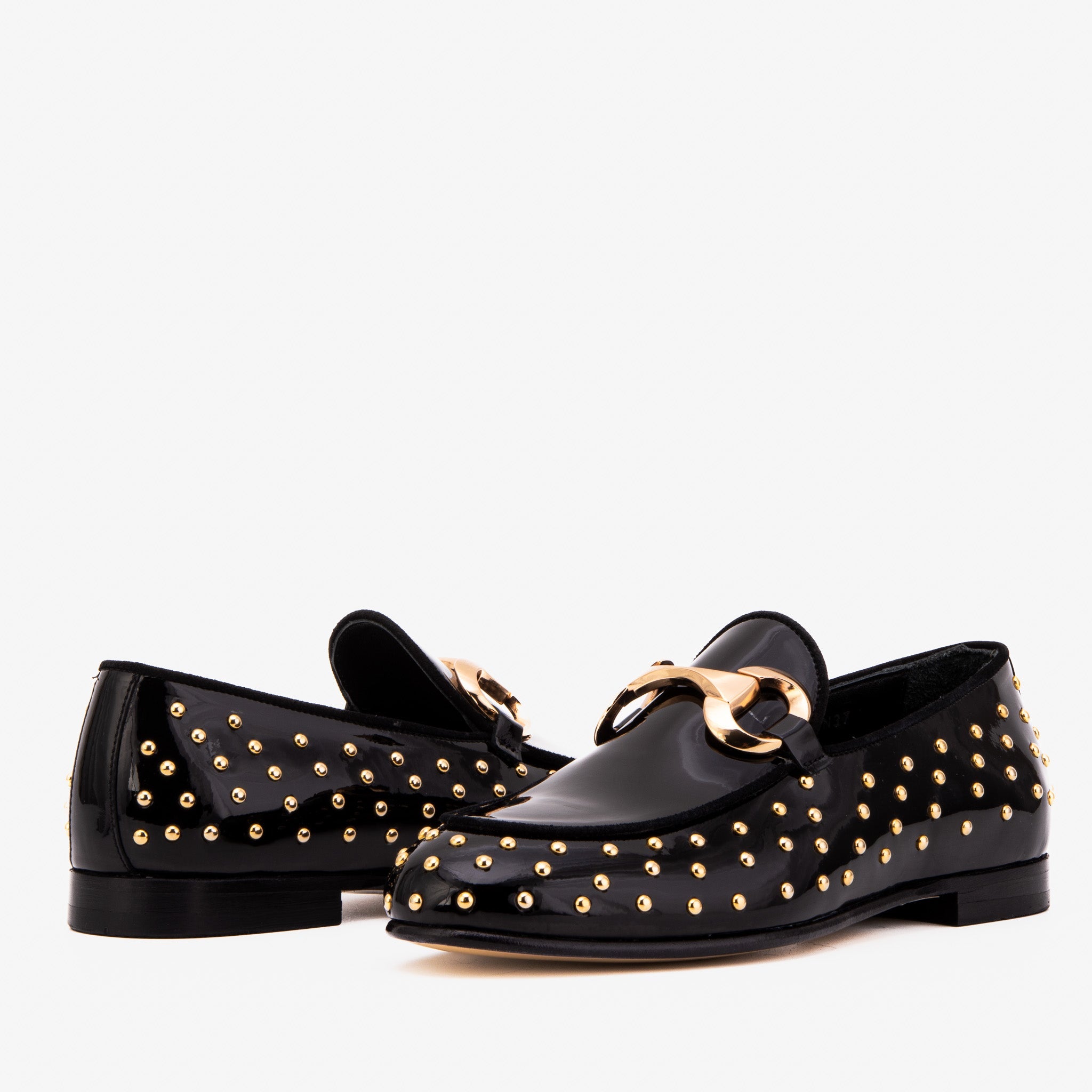 The Jupiter  Shoe Black Spike Leather  Bit Dress Loafer Limited Edition  Shoe Fine Craftsmanship
