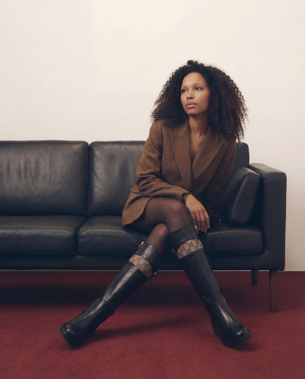 The Bellina Black Leather Women’s Knee-High Boot Fine Craftsmanship