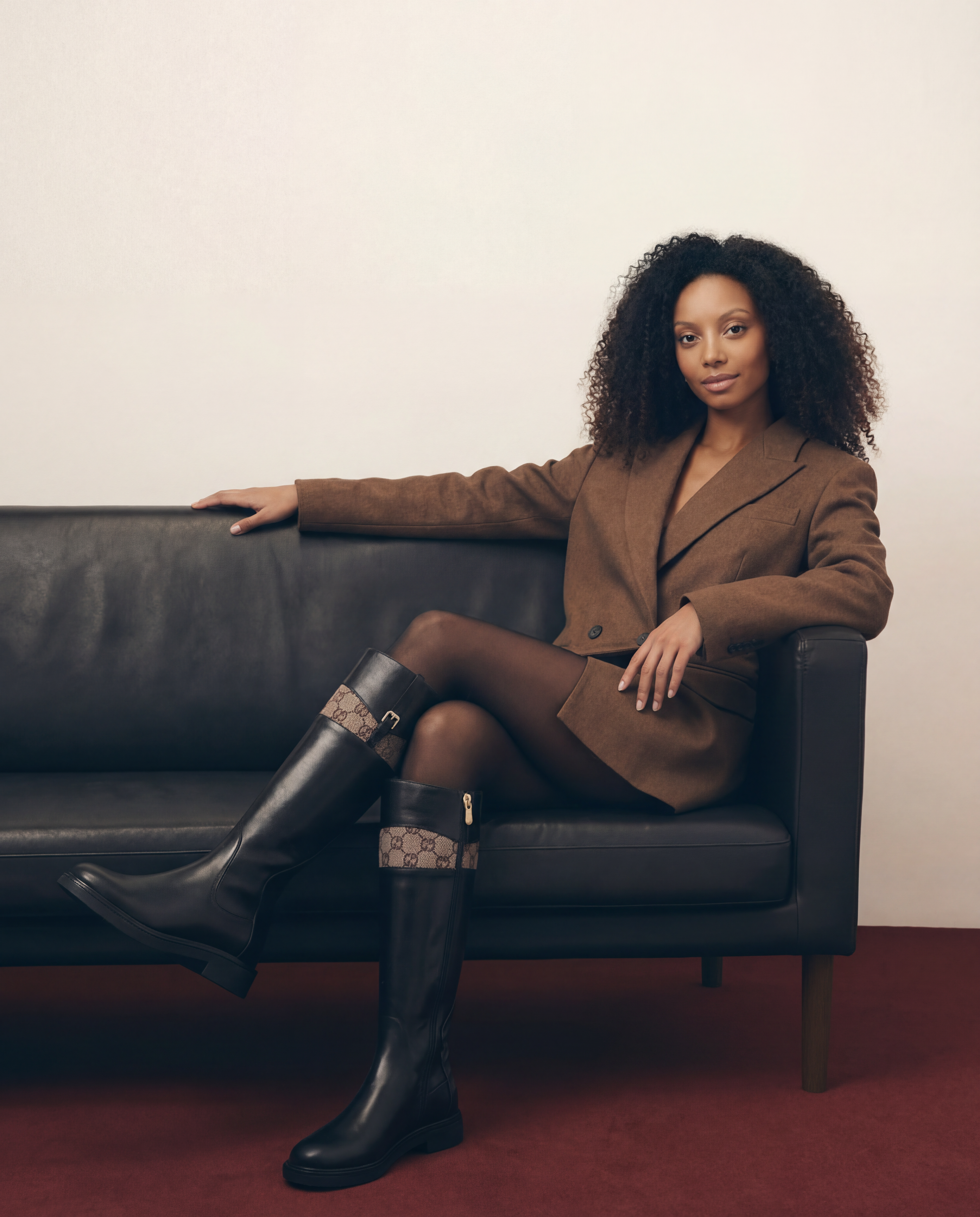 The Bellina Black Leather Women’s Knee-High Boot Fine Craftsmanship
