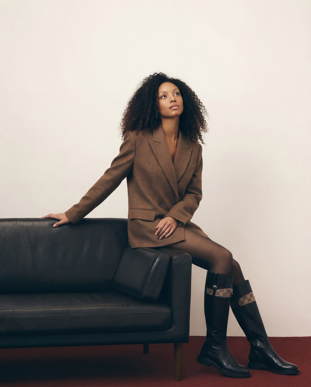 The Bellina Black Leather Women’s Knee-High Boot Fine Craftsmanship