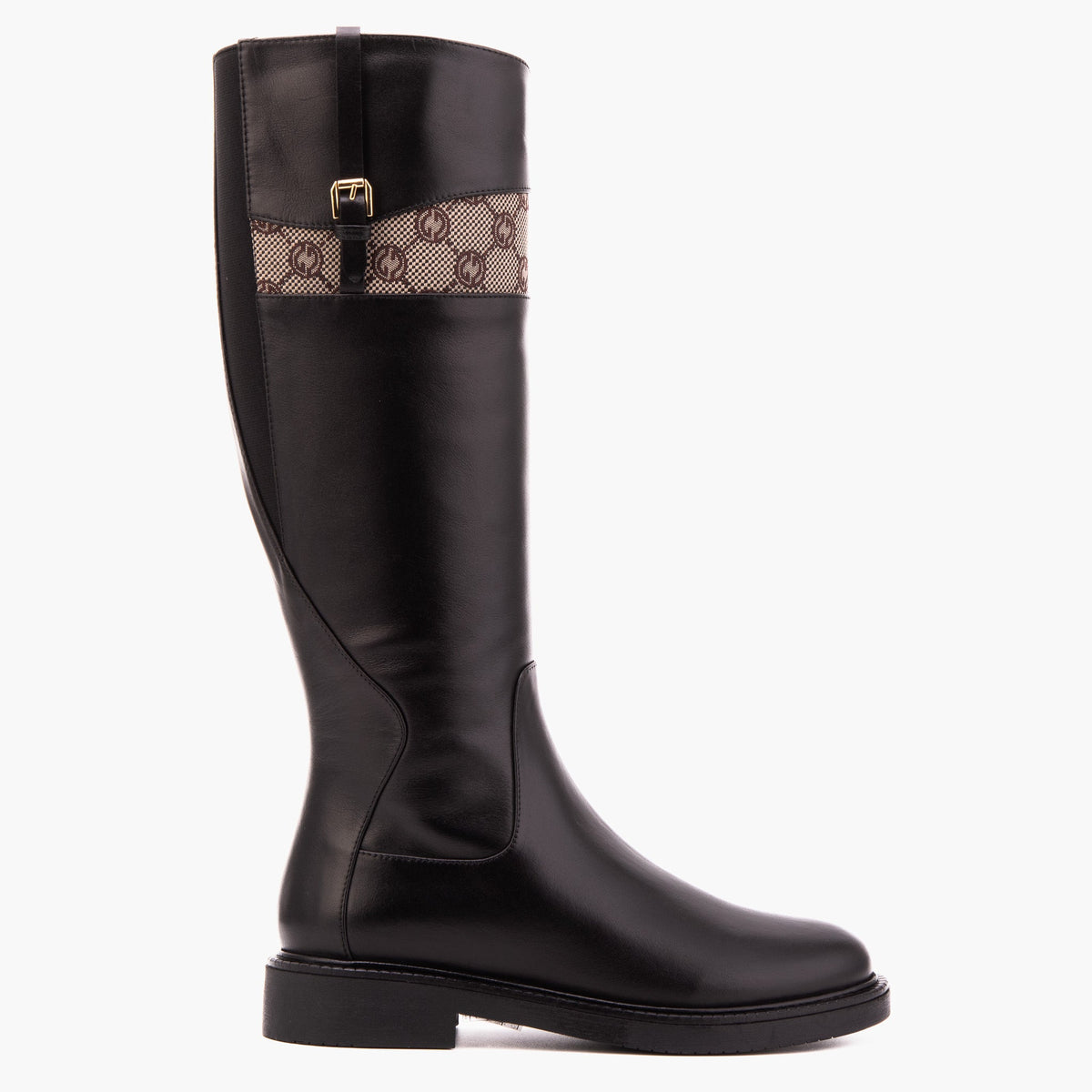 The Bellina Black Leather Women’s Knee-High Boot Fine Craftsmanship