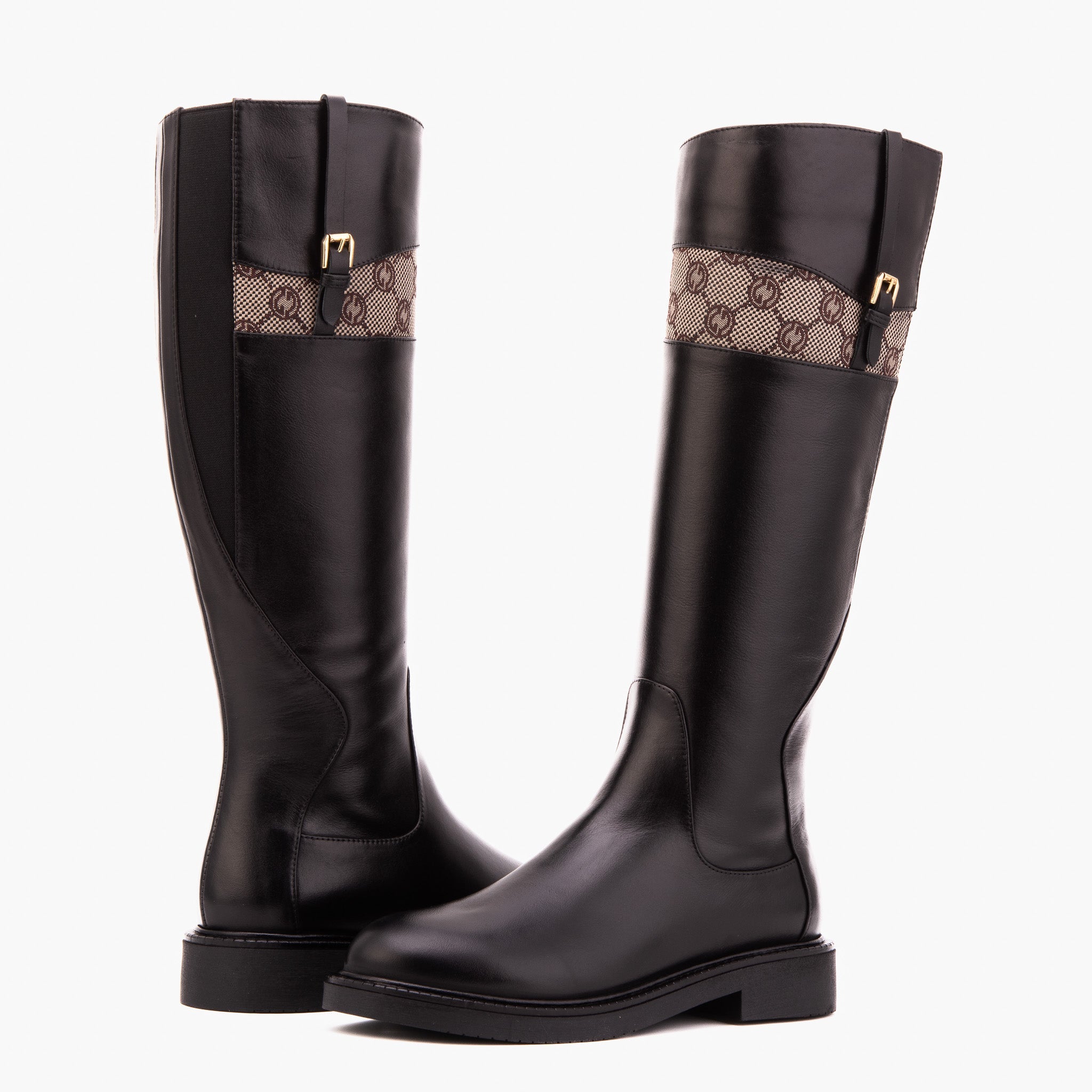 The Bellina Black Leather Women’s Knee-High Boot Fine Craftsmanship