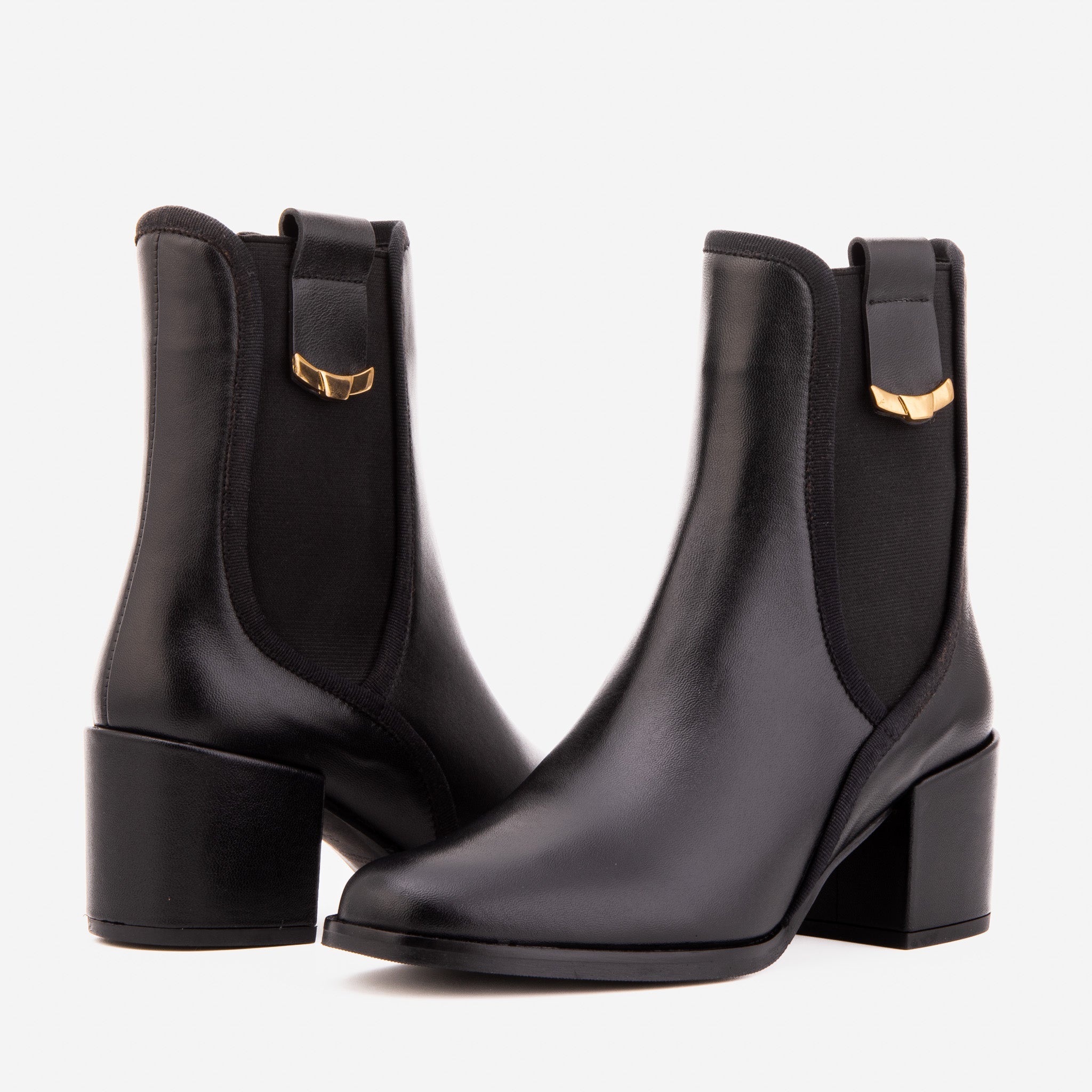 The Kensington Black Leather Block Heel Women’s Mid-Calf Boot Exclusive Style