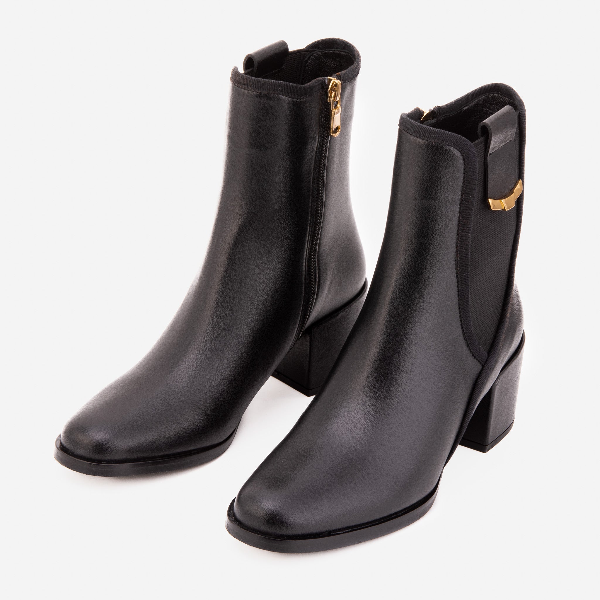The Kensington Black Leather Block Heel Women’s Mid-Calf Boot Exclusive Style