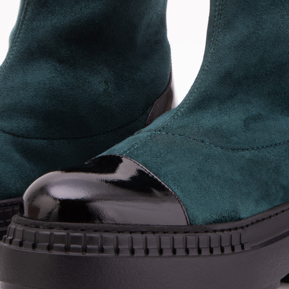 The Sorella Deep Teal Suede Leather Women’s Boot All New