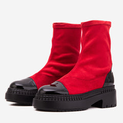 The Sorella Red Tip Suede Leather Women’s Boot Universal Fit