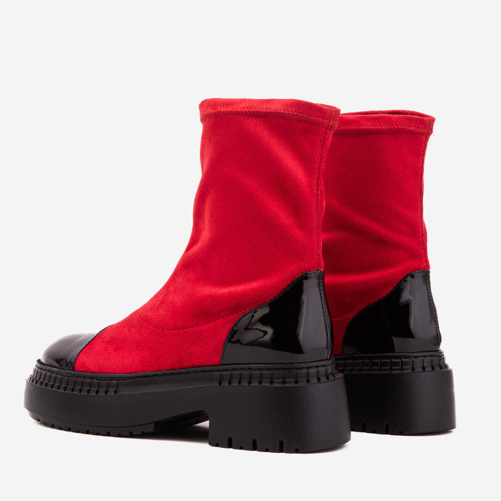 The Sorella Red Tip Suede Leather Women’s Boot Universal Fit