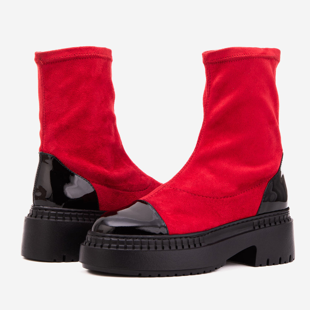 The Sorella Red Tip Suede Leather Women’s Boot Universal Fit