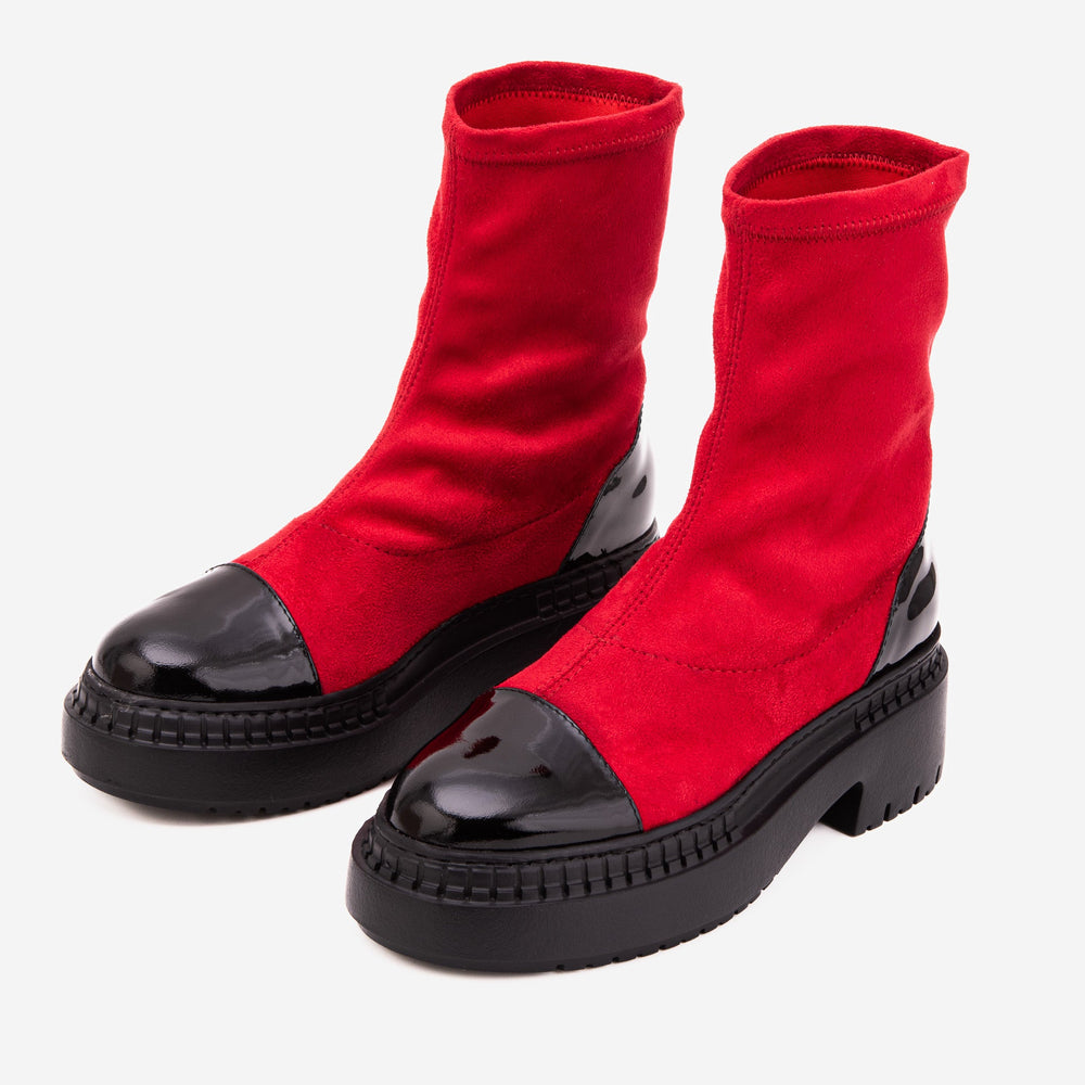 The Sorella Red Tip Suede Leather Women’s Boot Universal Fit