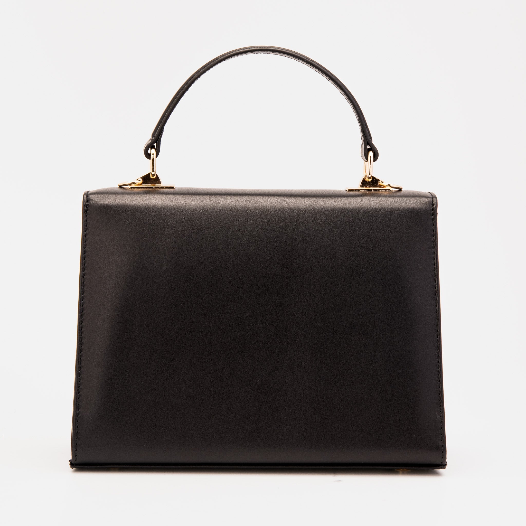 The Ege Black Leather Handbag Exclusive Style