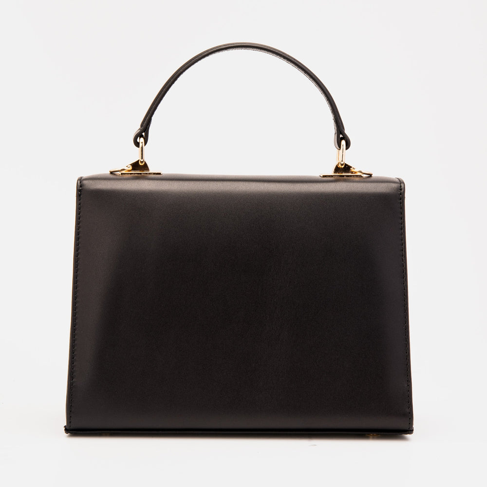 The Ege Black Leather Handbag Exclusive Style