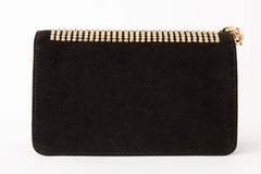 The Ailano Black Glitter Leather Handbag For Sale