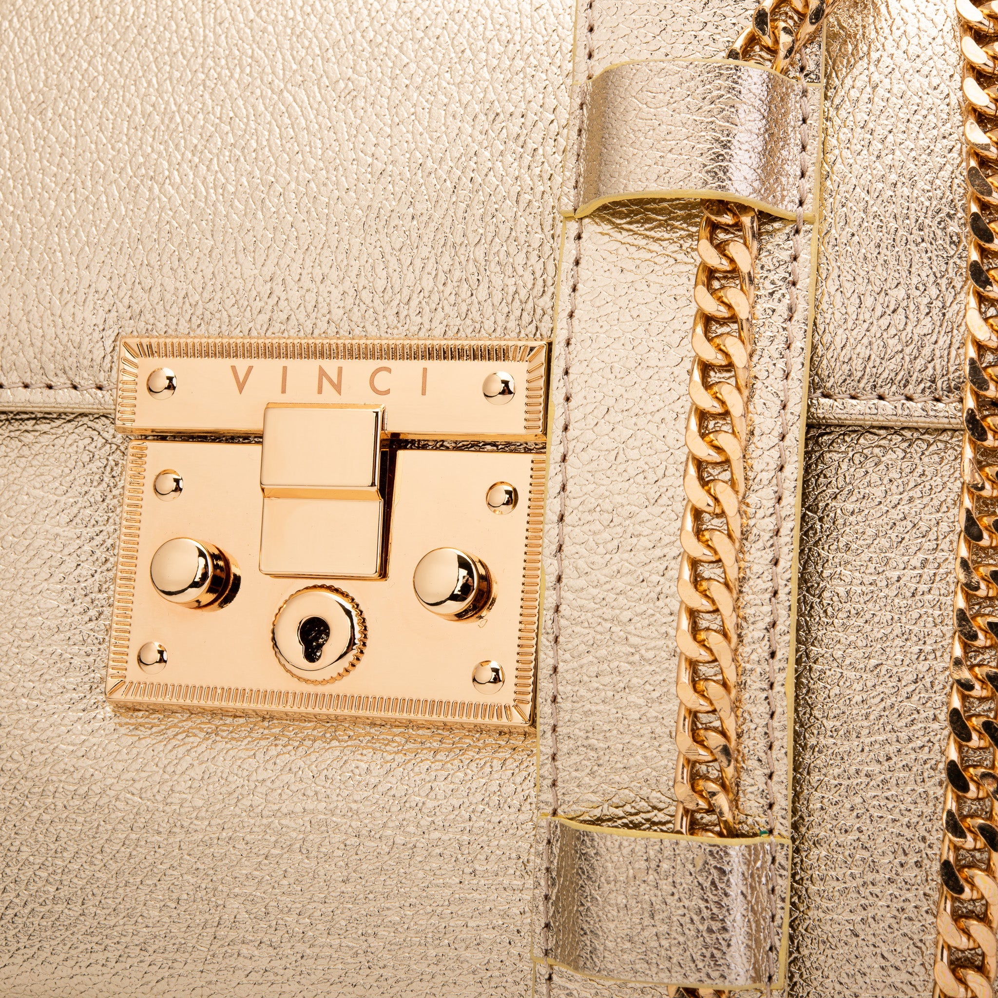 The Ege Gold Leather Handbag All New
