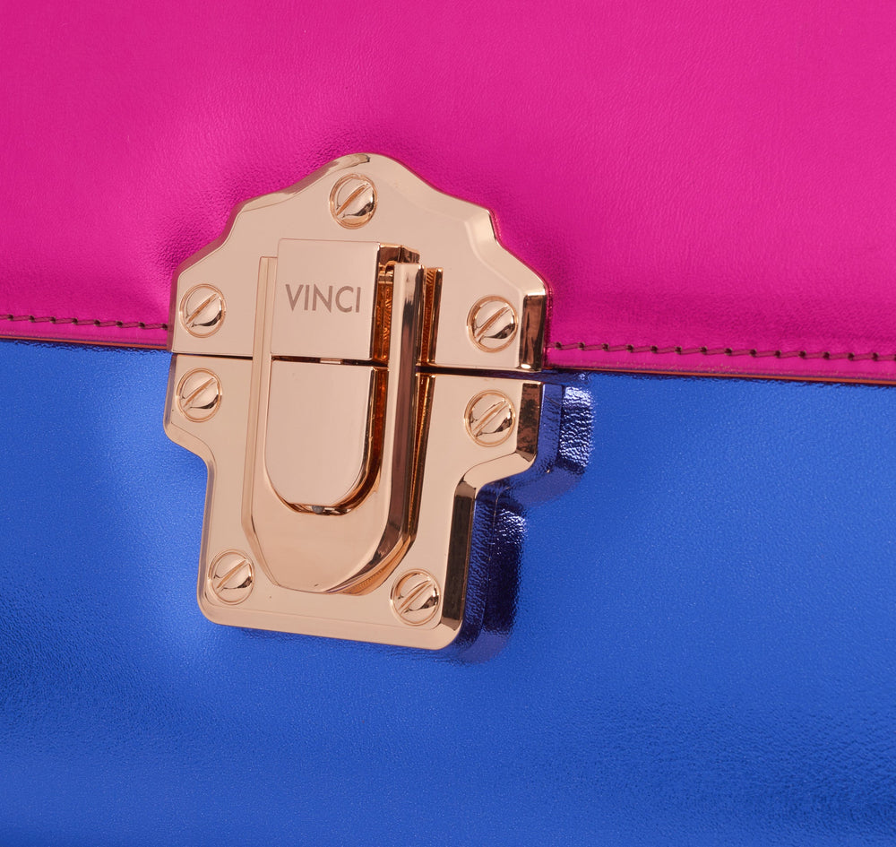 The Duffryn Fuschia Leather Handbag Universal Fit