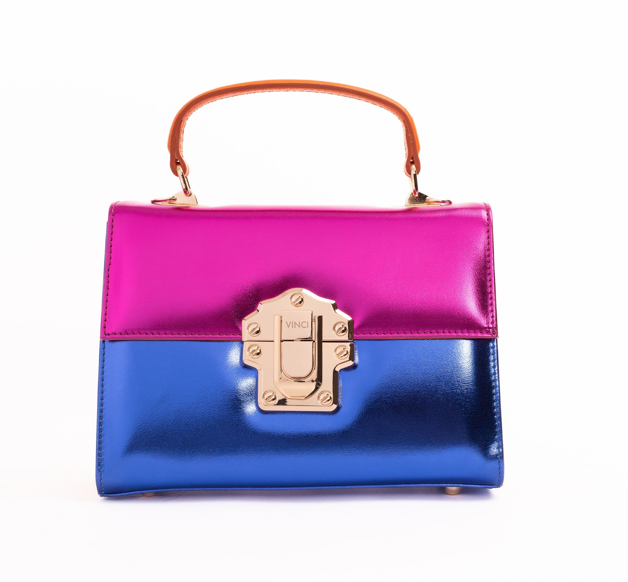 The Duffryn Fuschia Leather Handbag Universal Fit