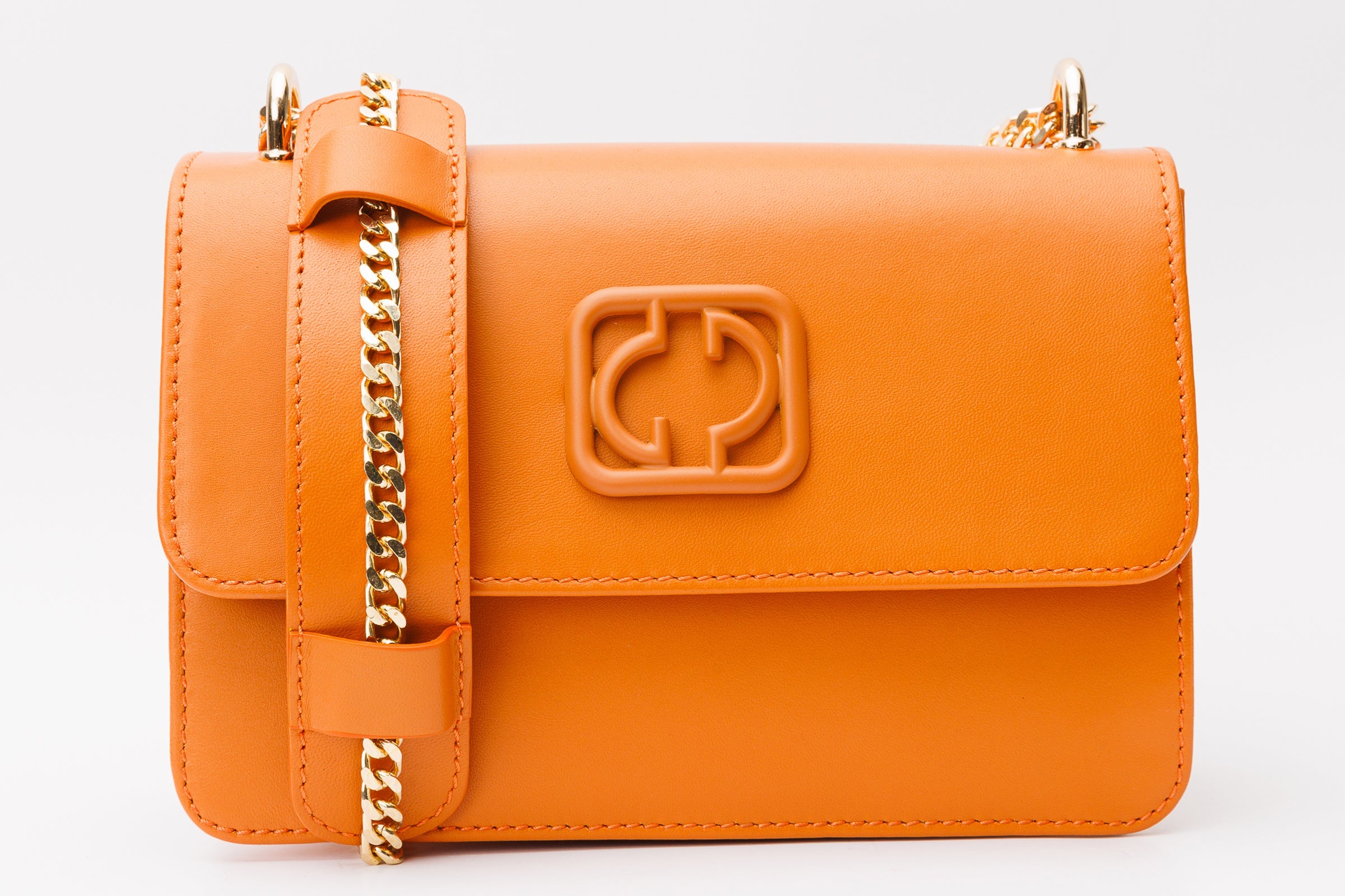 The Maneadero Orange Leather Handbag Fine Craftsmanship