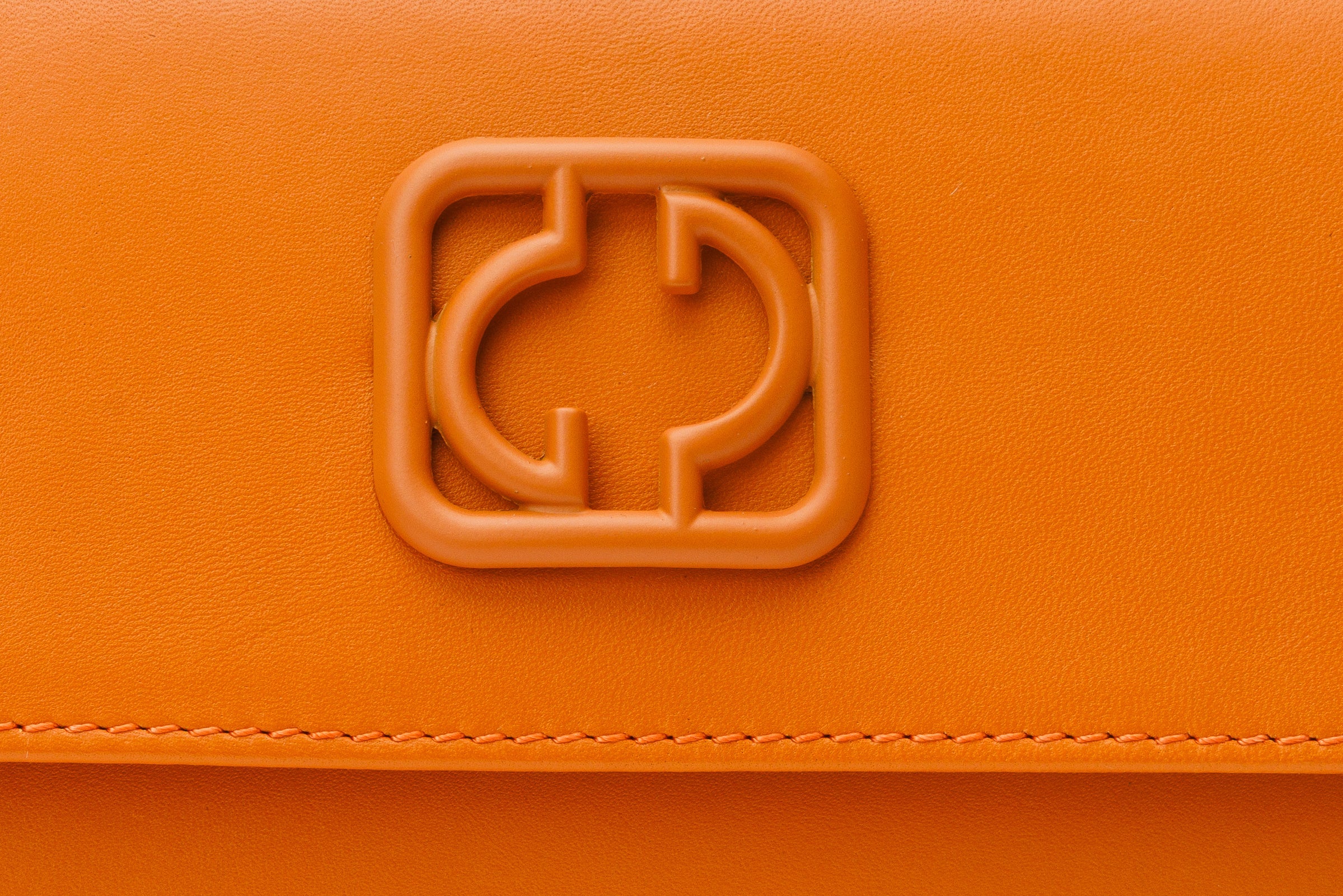 The Maneadero Orange Leather Handbag Fine Craftsmanship