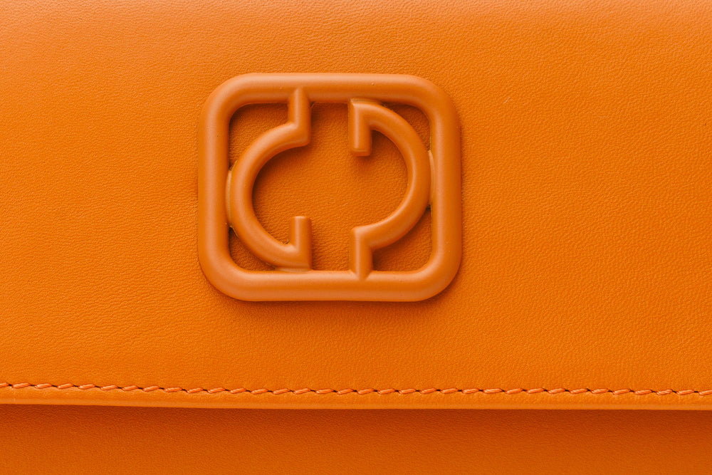 The Maneadero Orange Leather Handbag Fine Craftsmanship