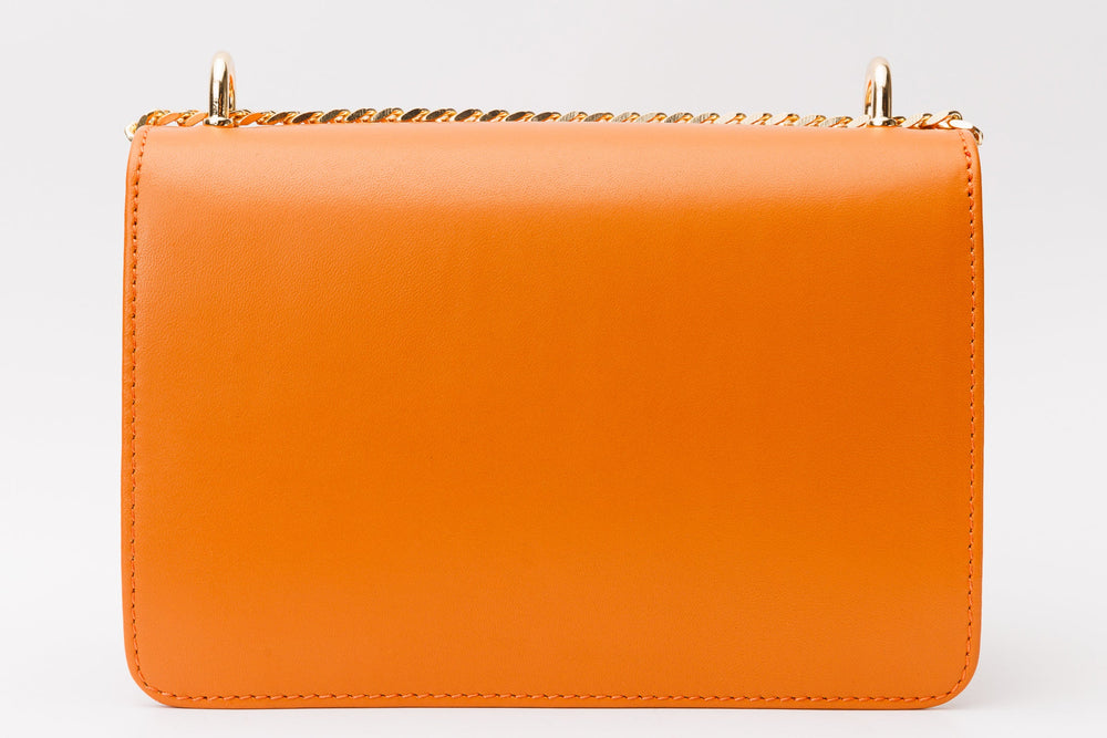 The Maneadero Orange Leather Handbag Fine Craftsmanship