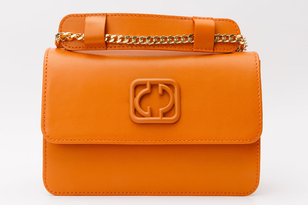 The Maneadero Orange Leather Handbag Fine Craftsmanship
