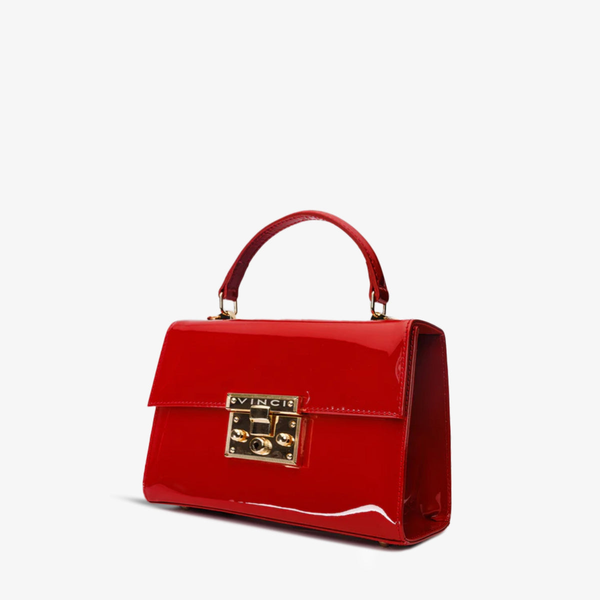 The Ege Red Patent Leather Handbag Exclusive Style