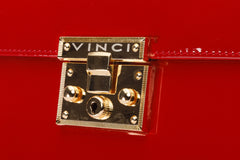 The Ege Red Patent Leather Handbag Exclusive Style