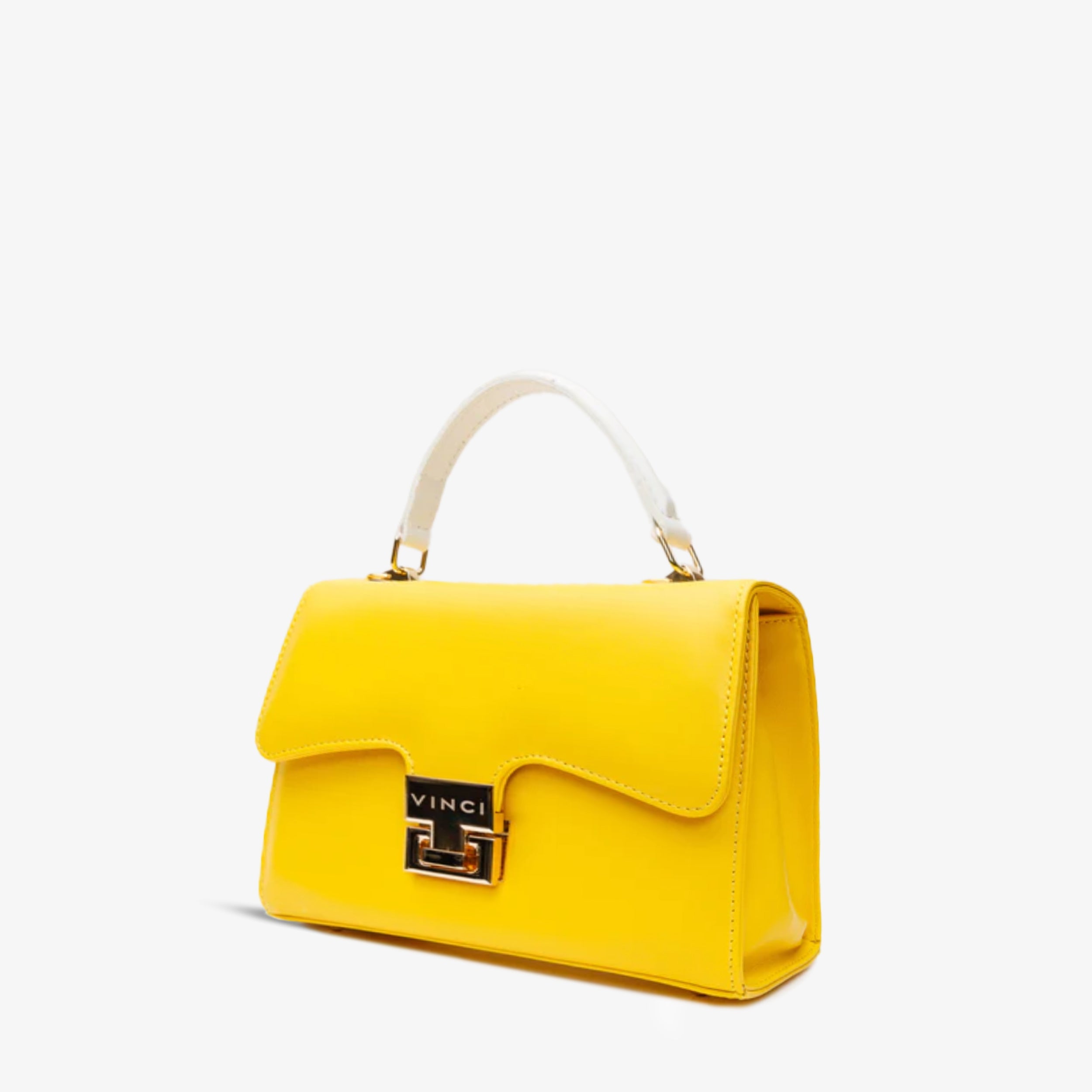The Duffryn Yellow Leather Handbag On Sale
