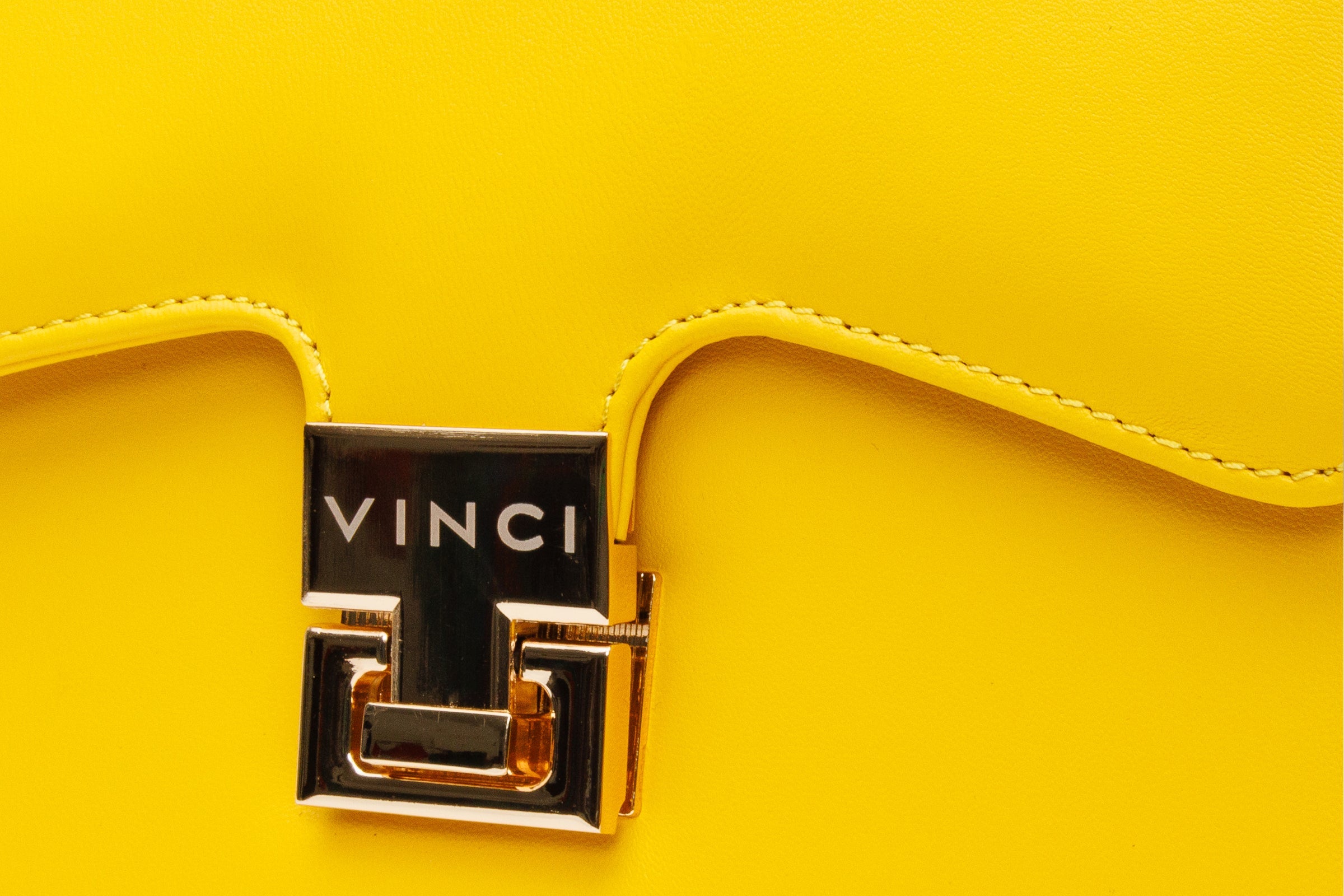 The Duffryn Yellow Leather Handbag On Sale