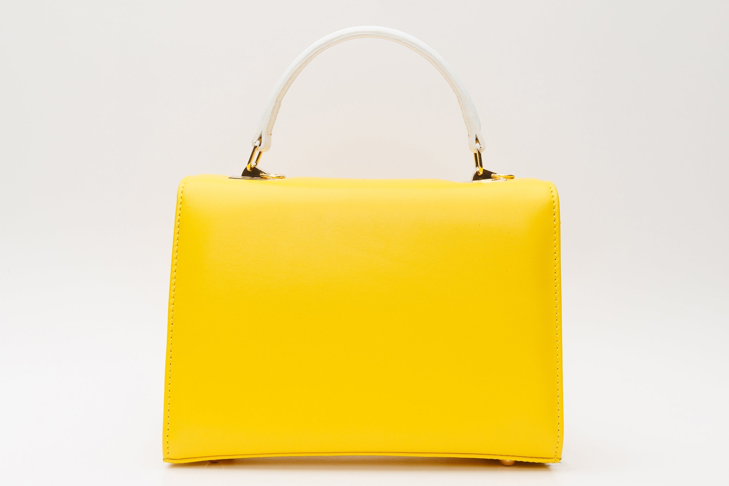 The Duffryn Yellow Leather Handbag On Sale