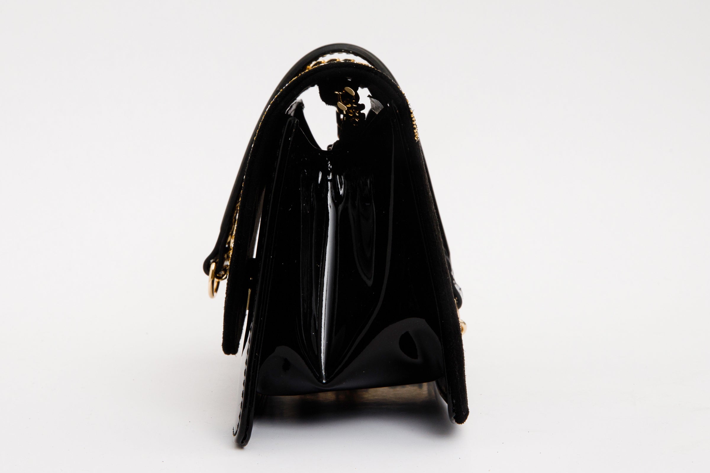 The Bolu Black Glitter Leather Handbag All New