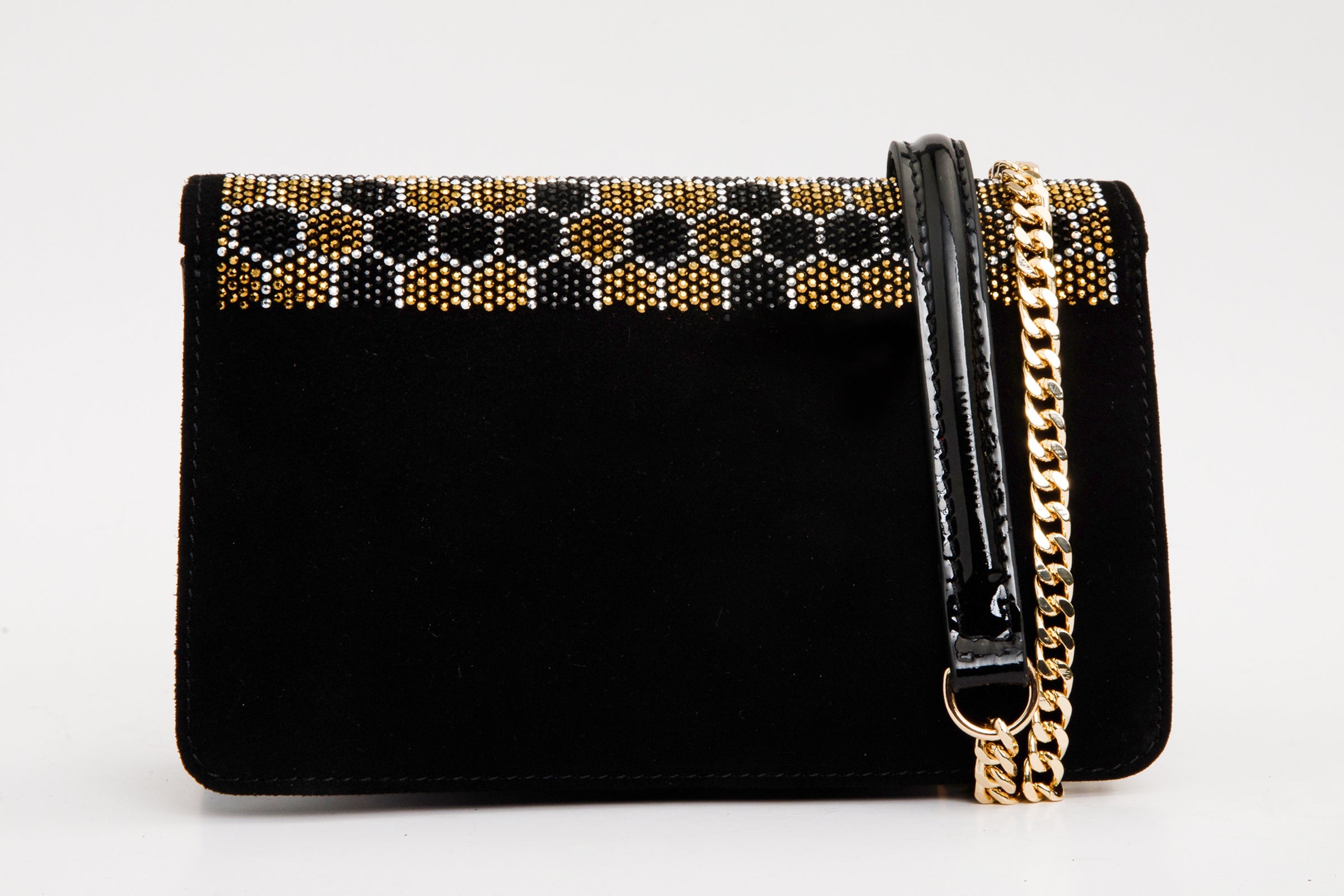 The Bolu Black Glitter Leather Handbag All New
