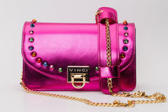 The Caris Fuchsia Leather Handbag Fine Craftsmanship