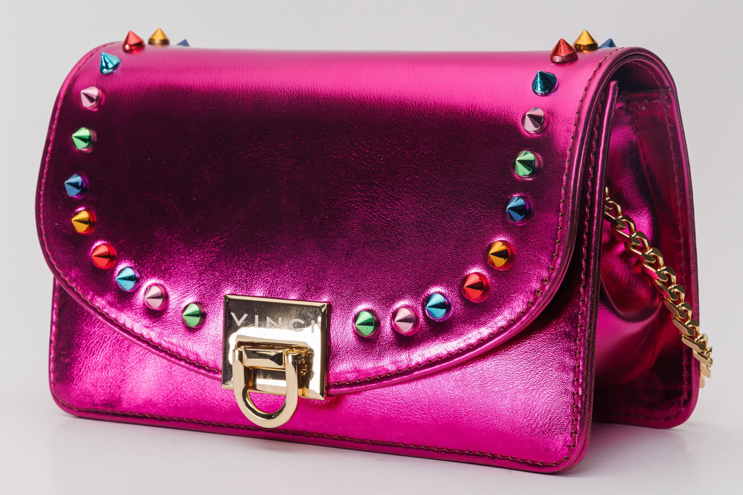 The Caris Fuchsia Leather Handbag Fine Craftsmanship
