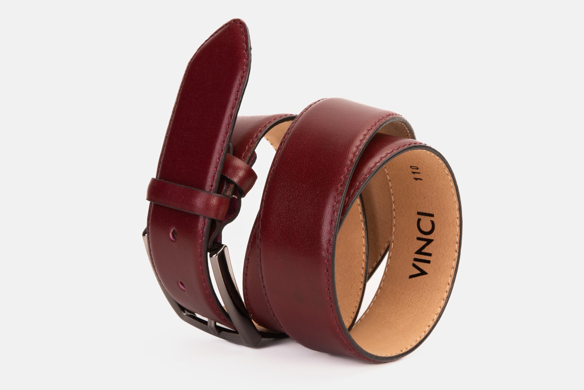 The Royal Hand Craft Burgundy Leather Belt Exclusive Style