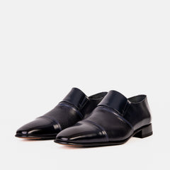 The Everest Navy Leather Cap Toe Dress Loafer Shoe All New