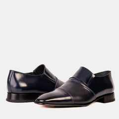 The Everest Navy Leather Cap Toe Dress Loafer Shoe All New