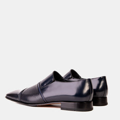 The Everest Navy Leather Cap Toe Dress Loafer Shoe All New