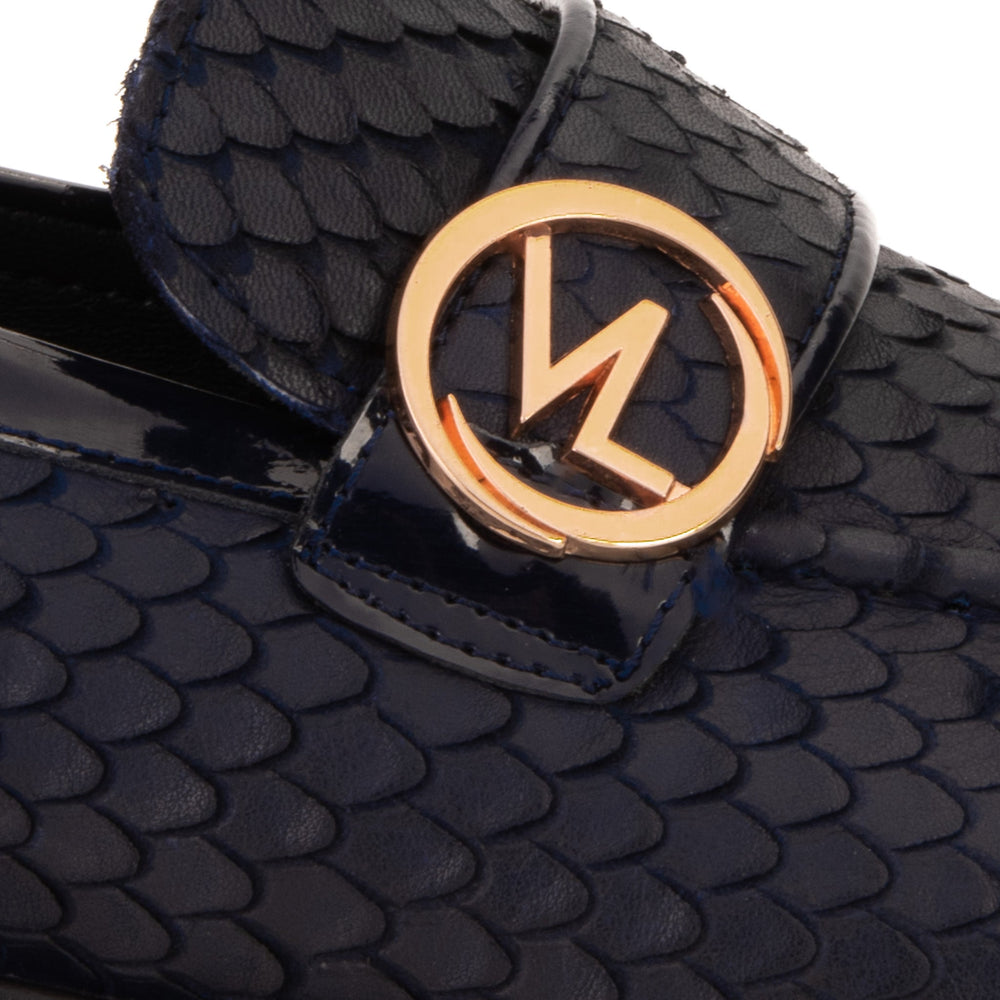 The Monarch Navy Blue Leather Dress Shoe Fine Craftsmanship