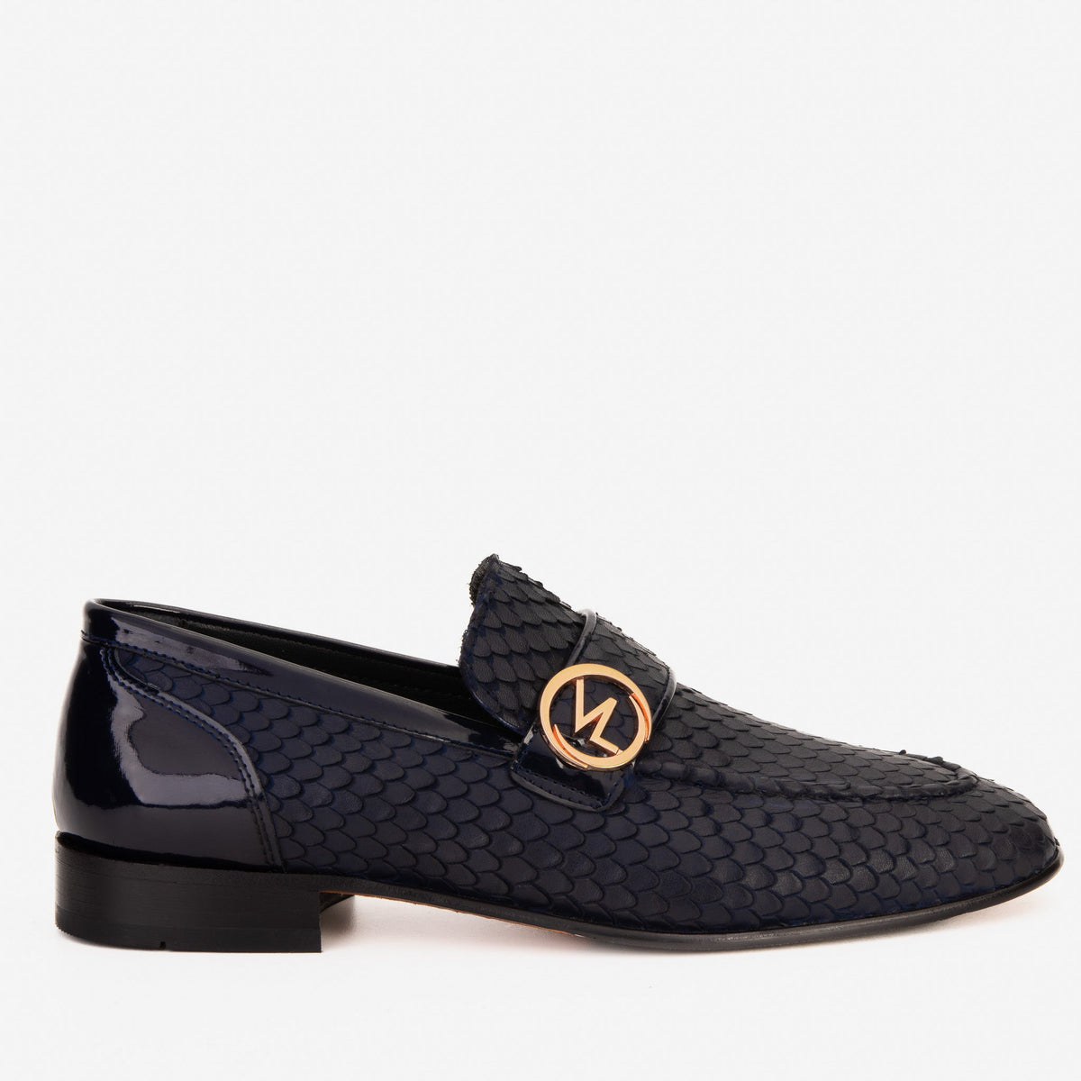 The Monarch Navy Blue Leather Dress Shoe Fine Craftsmanship