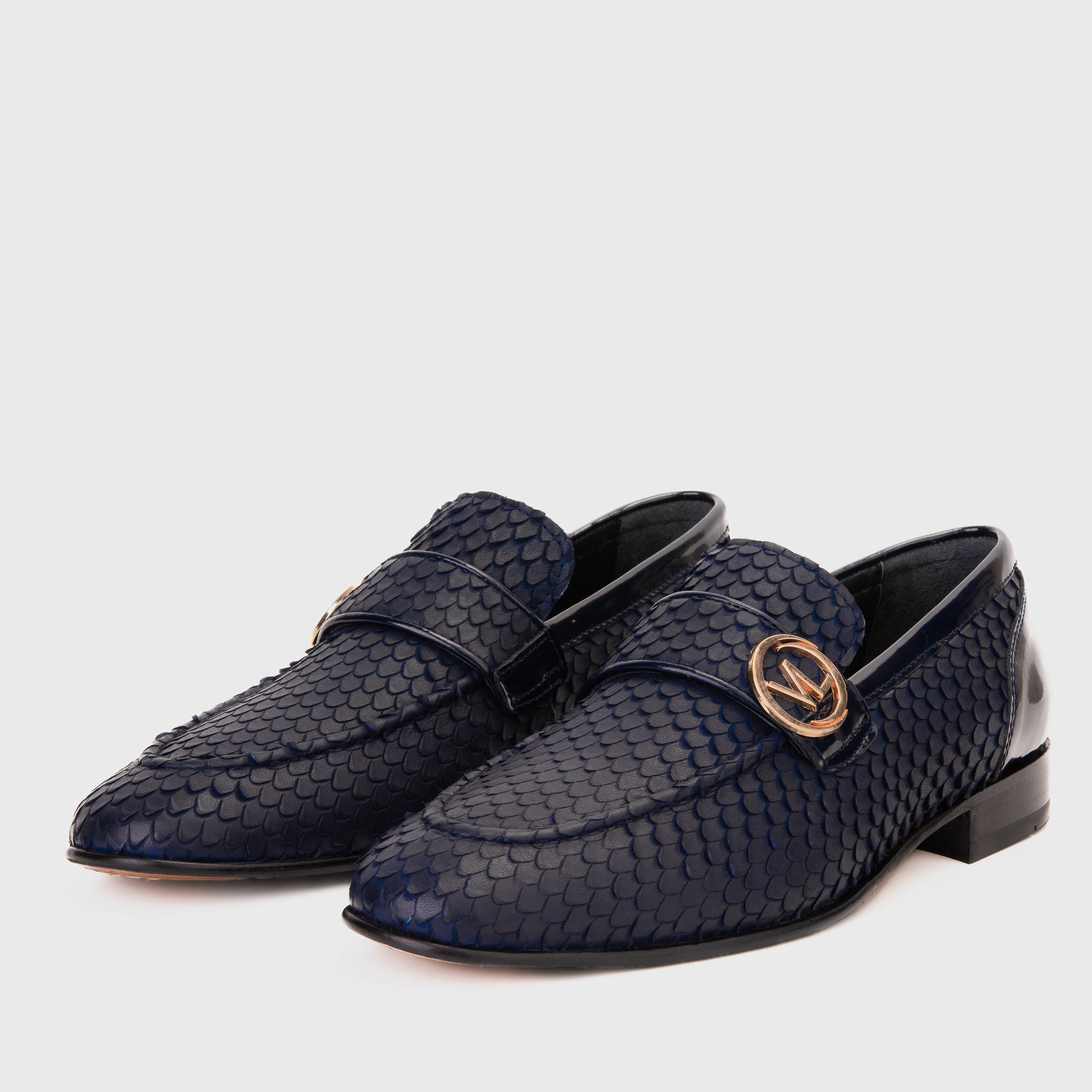 The Monarch Navy Blue Leather Dress Shoe Fine Craftsmanship