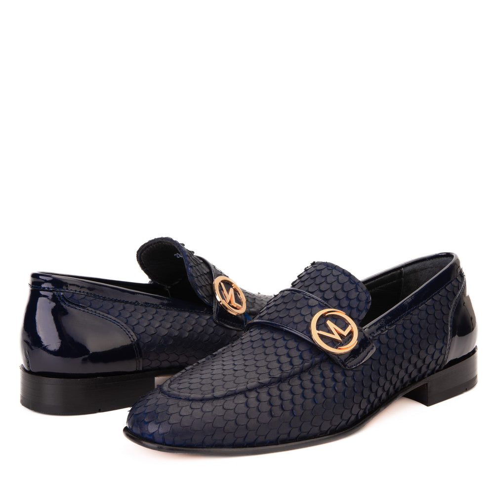 The Monarch Navy Blue Leather Dress Shoe Fine Craftsmanship