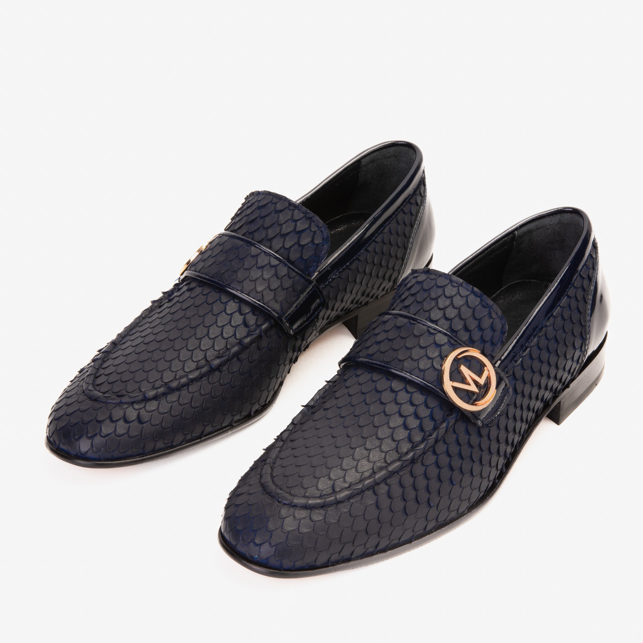 The Monarch Navy Blue Leather Dress Shoe Fine Craftsmanship