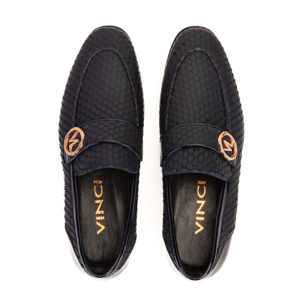 The Monarch Navy Blue Leather Dress Shoe Fine Craftsmanship