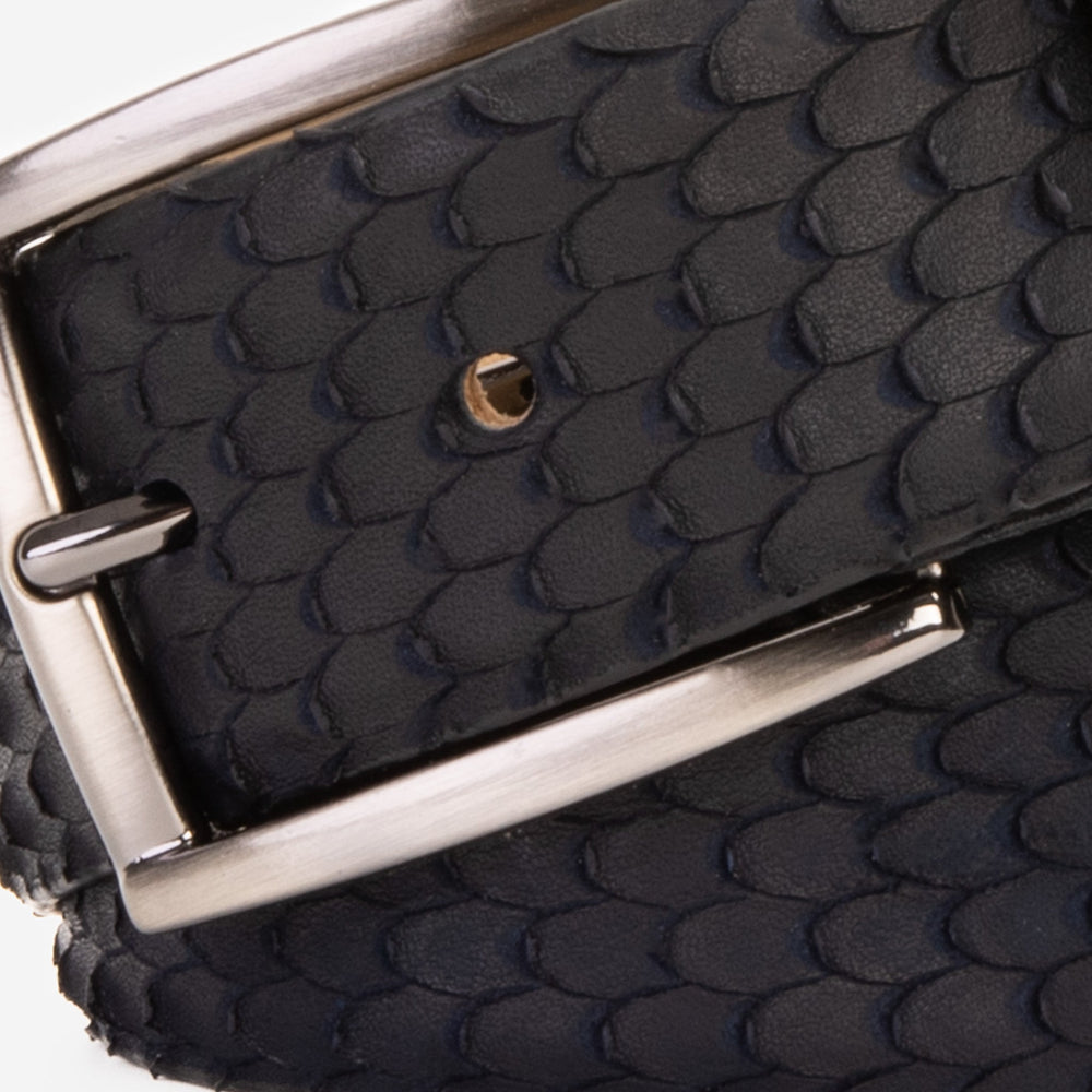The Majesty Navy Blue Leather Belt Exclusive Style