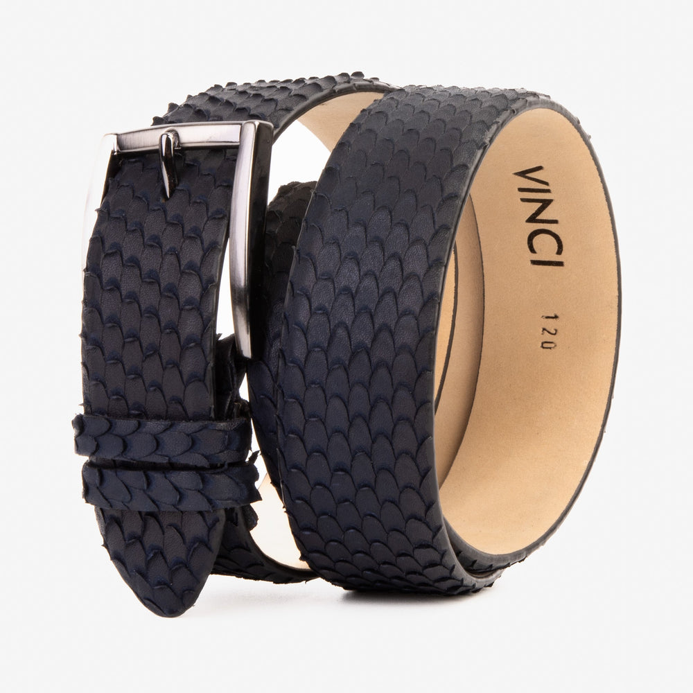The Majesty Navy Blue Leather Belt Exclusive Style