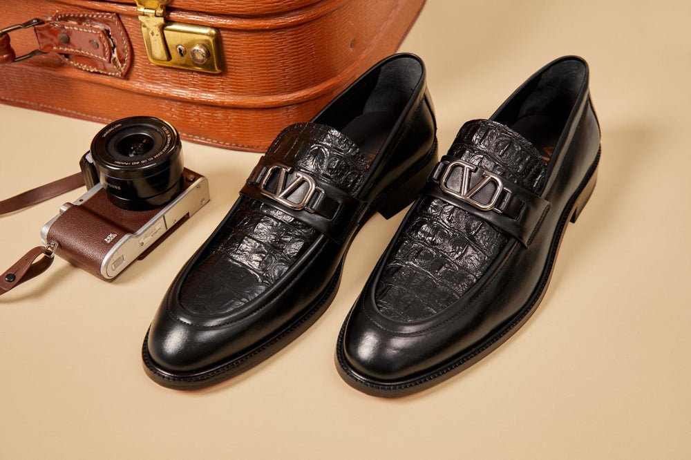 Amsterdam Black Bit Loafer Shoe On Sale