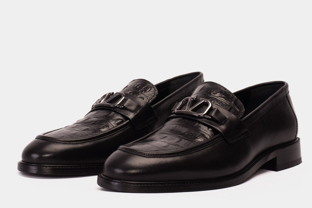 Amsterdam Black Bit Loafer Shoe On Sale