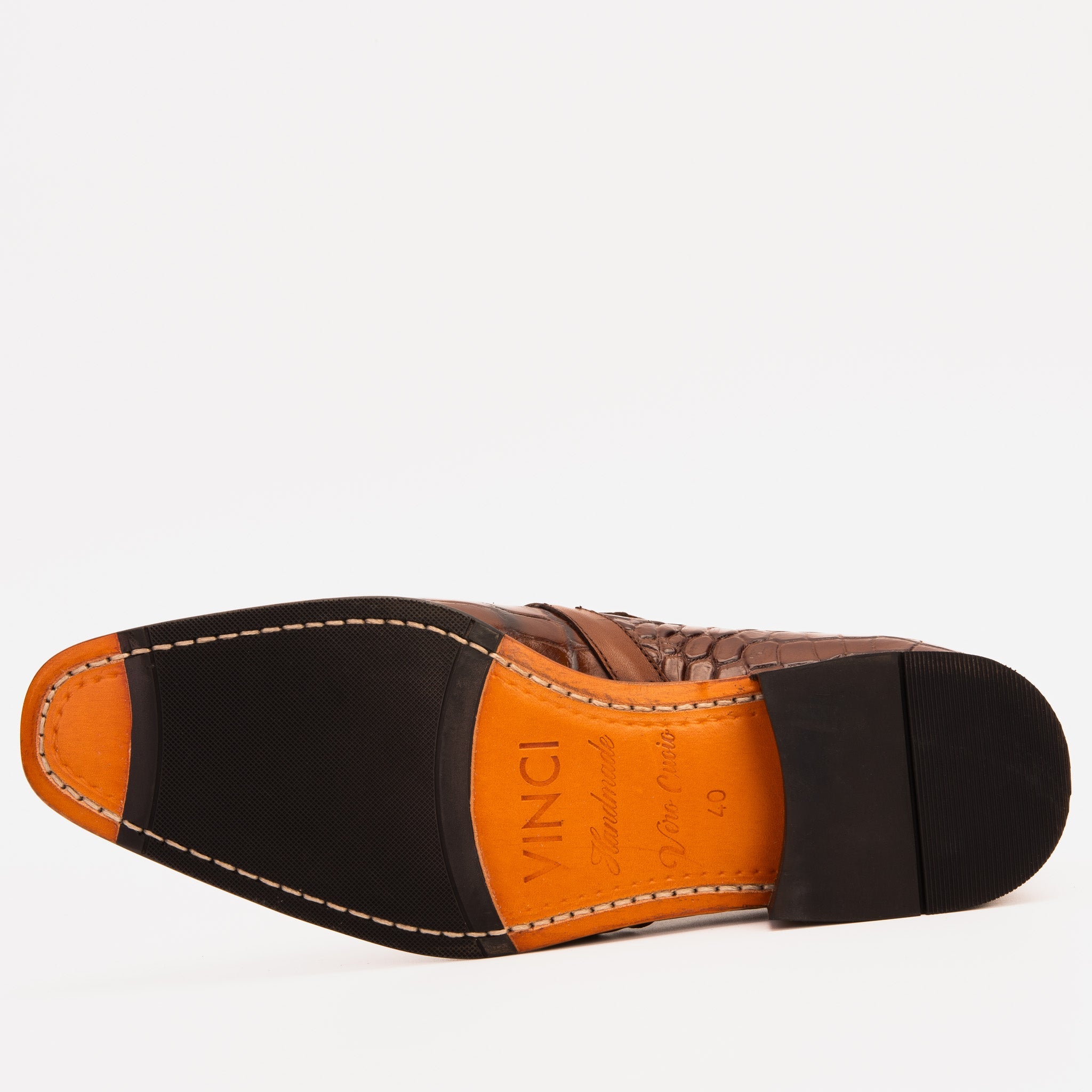 The Strat Single Monk Strap Cap Toe Brown Leather Handmade Shoe Universal Fit
