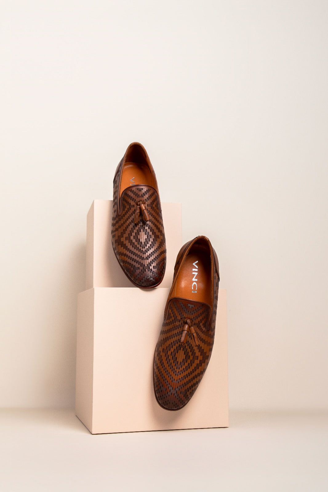 The Meram Brown Leather Tassel Slip-On Loafer Shoe Fine Craftsmanship